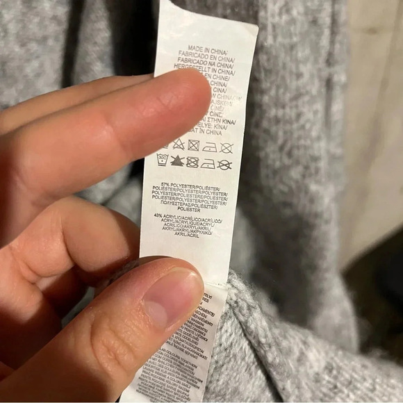 Primark Chunky Knitted Cardigan Grey Pockets Women’s Size XL - Picture 5 of 9